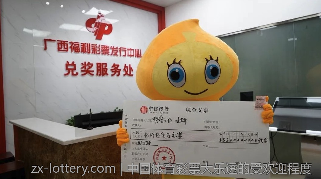 中国体育彩票大乐透的受欢迎程度